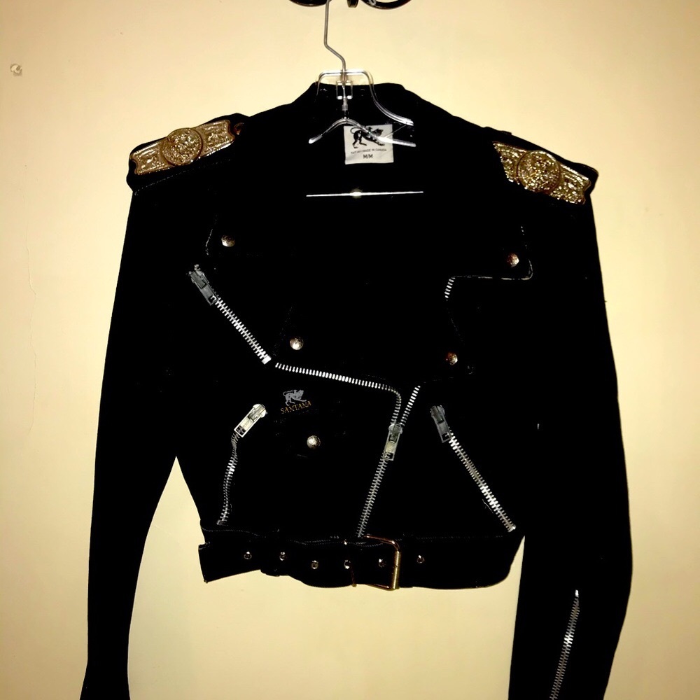 Vintage RARE Parasuco Denim Biker Jacket